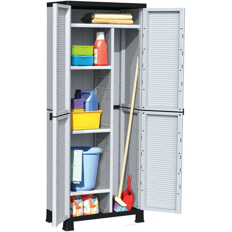 BORMANN Ντουλαπα Bormann Bpc7000 Δίφυλλη Πλαστικη 68x38x171 cm - Λευκό