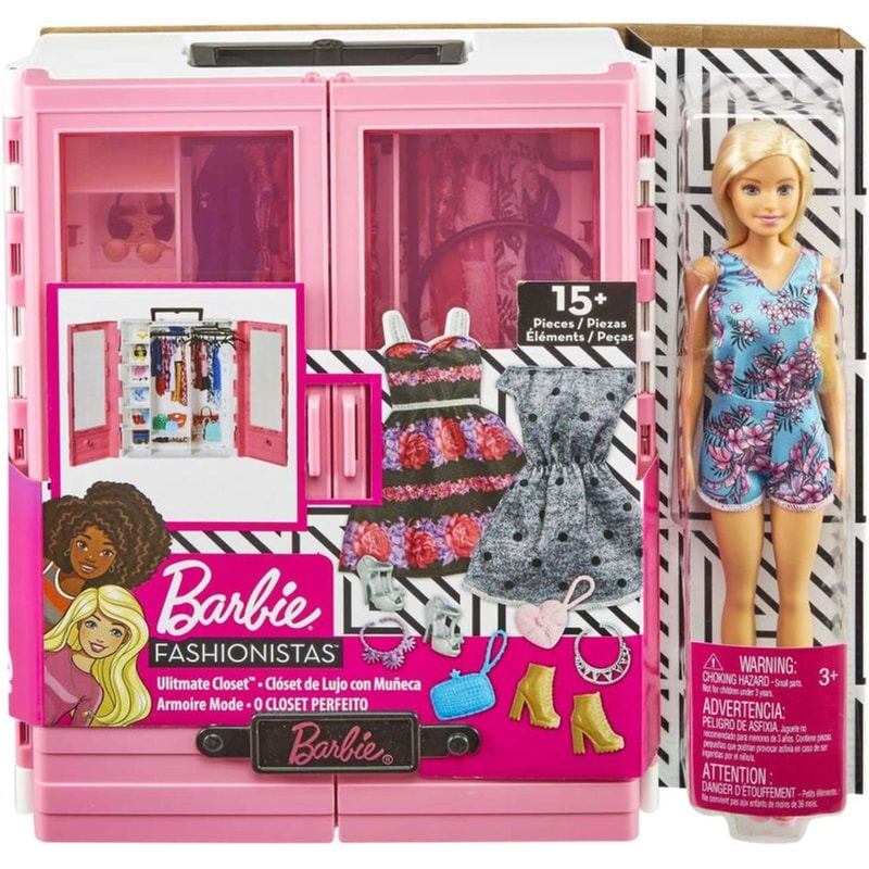 Mattel Barbie Fashionistas Η Νέα Ντουλαπα Της Barbie Με Κούκλα (GBK12)