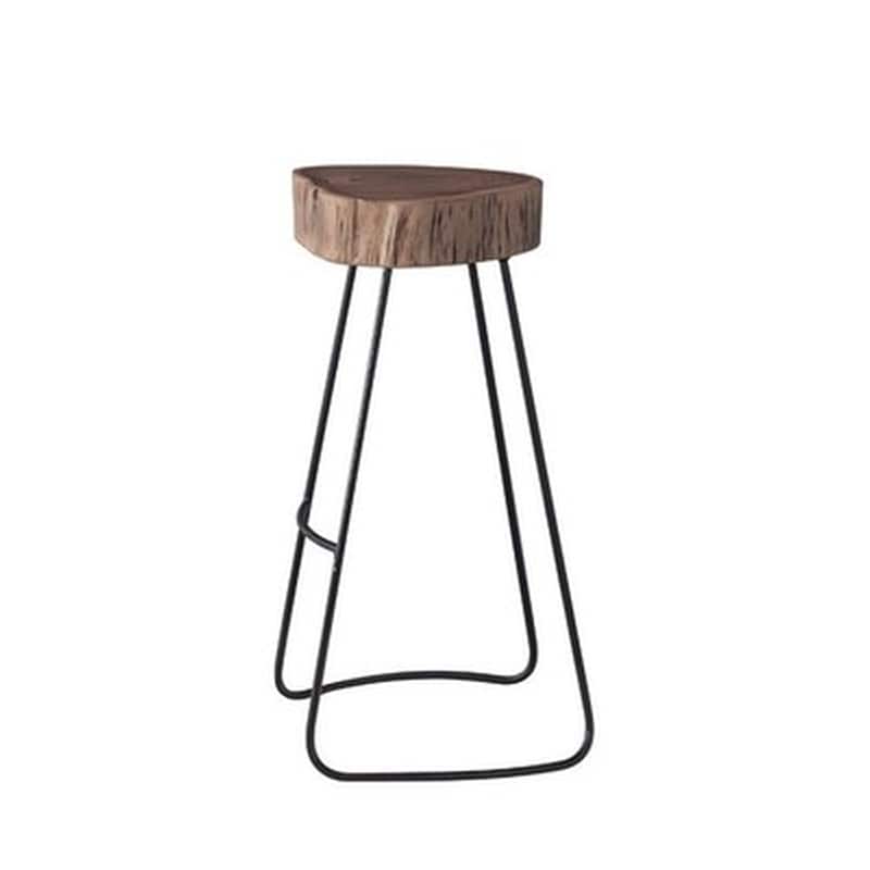 Σκαμπό Μπαρ Ξύλο Ακακίας Μεταλλικό - Μαύρο WOODWELL