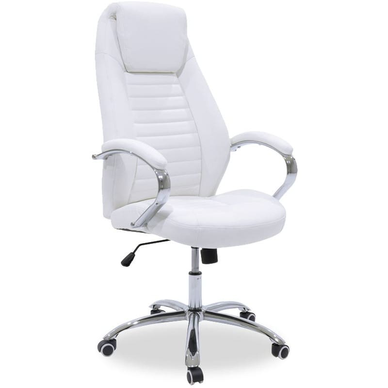 PAKOWORLD Καρέκλα Διευθυντική Sonar Pakoworld από Δερματίνη - Λευκή