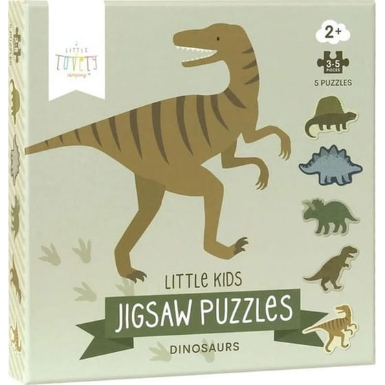 Σετ Παζλ Α Little Lovely Company 5 Dinosaurs Pgpudi06  (3/3/4/4/5 Τμχ) image 3