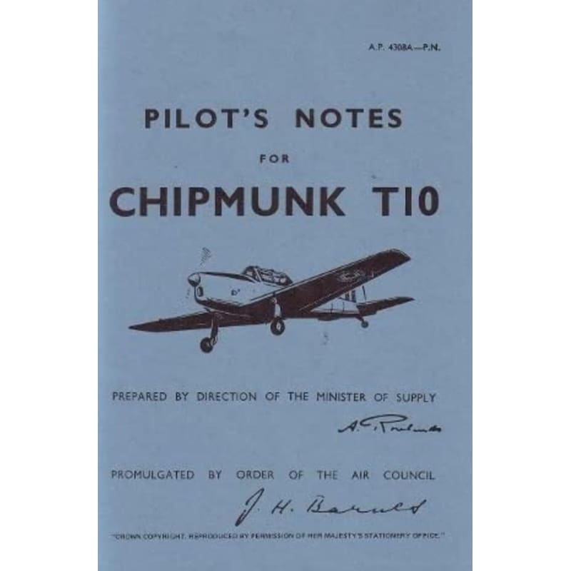 Chipmunk T10 Pilots Notes