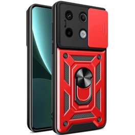 Θήκη Xiaomi Redmi Note 13 Pro 5G / Poco X6 - Bodycell Armor Slide Ring Holder - Red