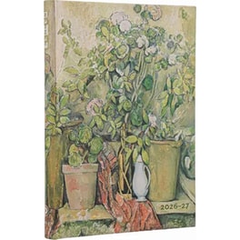 Ημερολόγιο Εβδομαδιαίο 2027 Paperblanks 18Μ Midi Hardcover Cezanne’s Terracotta Pots and Flowers