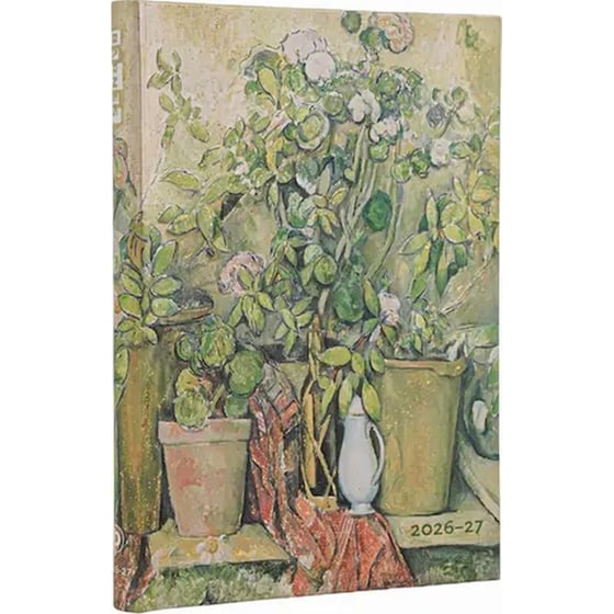 Ημερολόγιο Εβδομαδιαίο 2027 Paperblanks 18Μ Midi Hardcover Cezanne’s Terracotta Pots and Flowers image 0