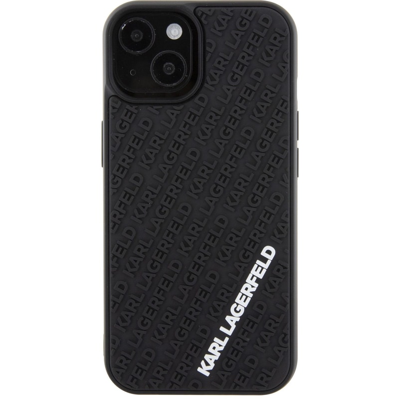 KARL LAGERFELD Karl Lagerfeld “karl 3d Logo Cover” Hard Case Θήκη Προστασίας Από Σιλικόνη – Iphone 15 (black – Klhcp15s3dmkrlk)