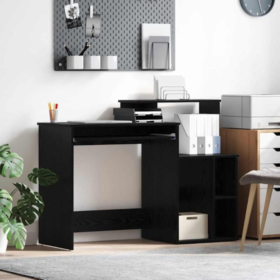 Γραφείο VidaXL από Επεξεργασμένο Ξύλο 120,5x44x88,5 cm - Μαύρη Οξιά image 2
