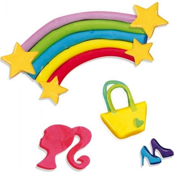 Πλαστοζυμαράκια Lisciani Barbie Glitter Dough Heart 1 Βαζάκι - Τυχαία Επιλογή image 3