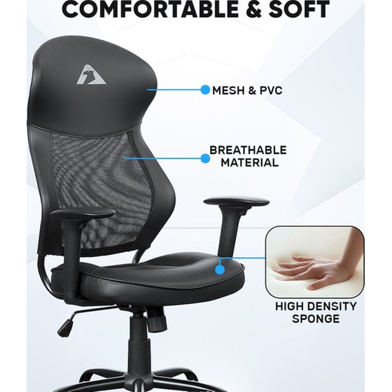 Gaming Καρέκλα Armaggeddon Flexion Air από Δερματίνη - Μαύρη image 1