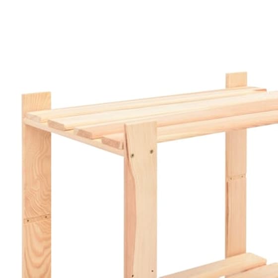 Vidaxl Ραφιέρα 3 Επιπέδων 150 Κ. 60x38x90 Εκ. Από Μασίφ Ξύλο Πεύκου image 5