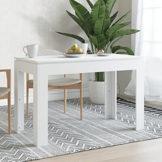 Τραπεζαρία Vidaxl Λευκή από Μοριοσανίδα 120x60x76 cm - Λευκή image 1