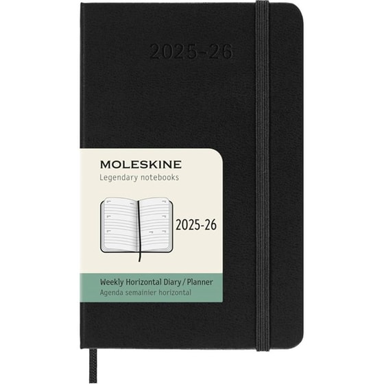 Ημερολόγιο Εβδομαδιαίο Moleskine 2025-2026 18Μ Οριζόντιο Pocket Black Hard image 0