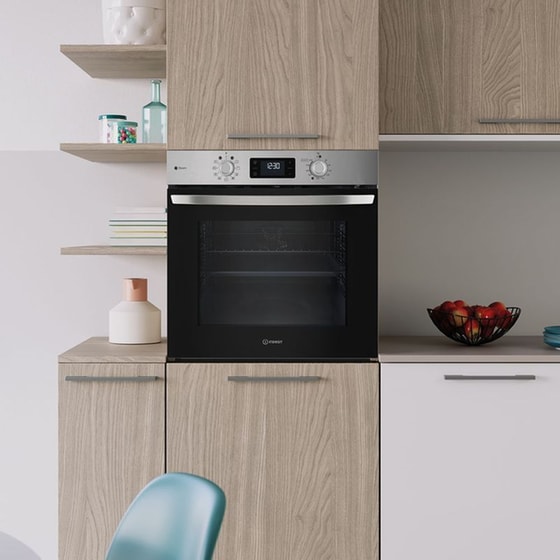 INDESIT IO 278PS X 71 Lt Inox Εντοιχιζόμενος Φούρνος Άνω Πάγκου image 4