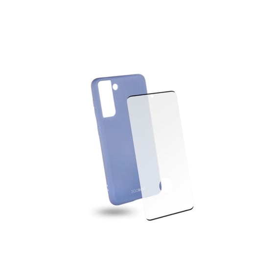 Θήκη & Προστασία οθόνης Samsung Galaxy S21 - Egoboo Tempered Glass + Case Rubber TPU - Light Violet image 0