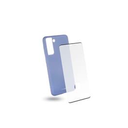 Θήκη & Προστασία οθόνης Samsung Galaxy S21 - Egoboo Tempered Glass + Case Rubber TPU - Light Violet
