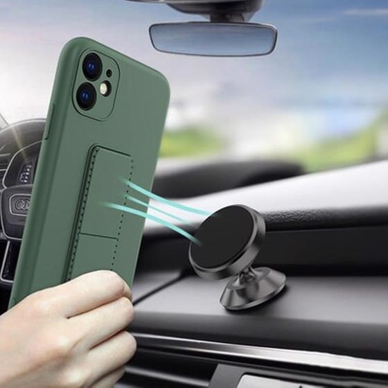 Θήκη Apple iPhone 12 Pro Max - Wozinsky Kickstand Flexible - Dark-green image 3