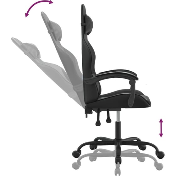 Καρέκλα Gaming VIDAXL 3143826 από Τεχνητό Δέρμα - Μαύρη image 4