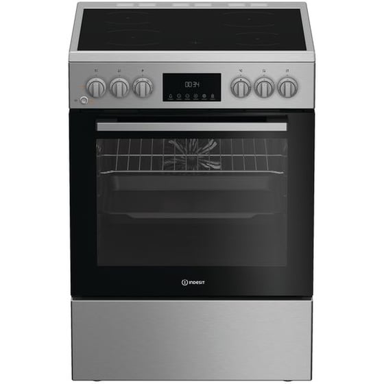 INDESIT I6V8LMX 66 Lt Inox Ηλεκτρική Κουζίνα Κεραμική image 0