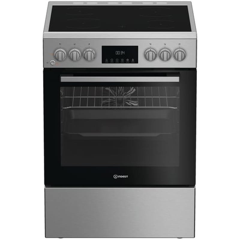 INDESIT INDESIT I6V8LMX 66 Lt Inox Ηλεκτρική Κουζίνα Κεραμική