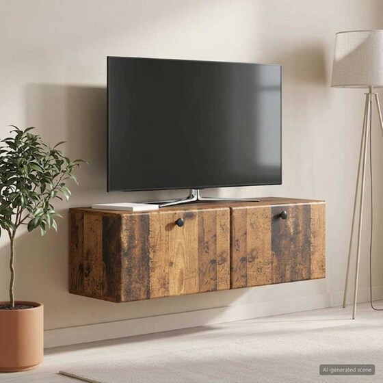 Επιτοίχιο Έπιπλο Τηλεόρασης VidaXL 98x31x30 cm image 3