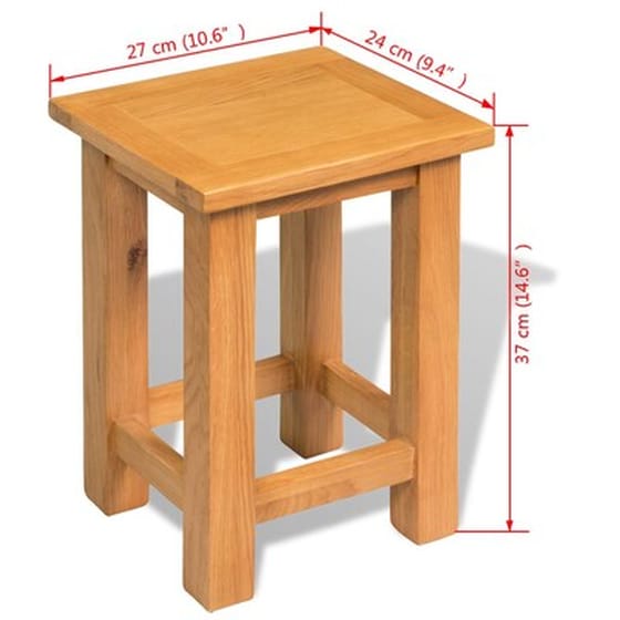 Τραπεζάκι Σαλονιού VidaXL από Μασίφ Ξύλο 27x24x37cm - Καφέ image 4