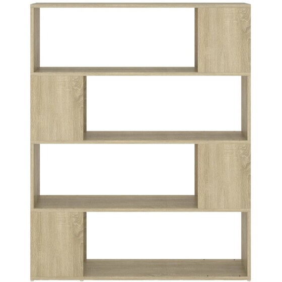 Βιβλιοθήκη VidaXL από Μοριοσανίδα 100x24x124 cm - Δρυς/ Sonoma image 3