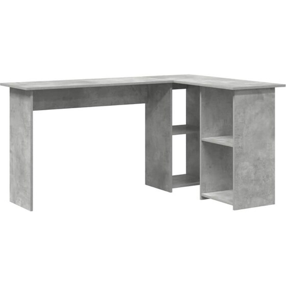 Γραφείο VidaXL από Επεξεργασμένο Ξύλο 142x102x73 cm - Γκρι Σκυροδέματος image 0