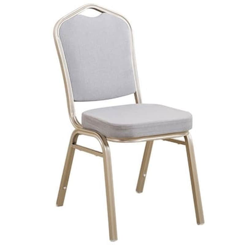 Καρέκλα Woodwell Μεταλλική/ Ύφασμάτινη Light Gold - Γκρι WOODWELL