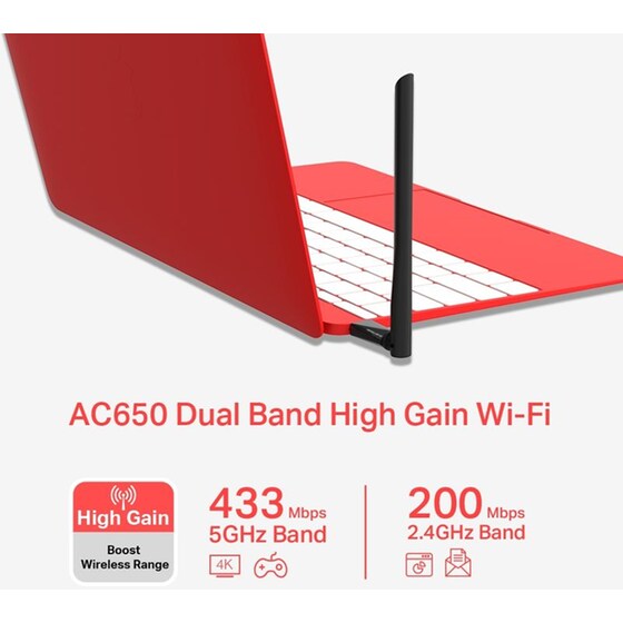 Mercusys MU6H v1 USB Αντάπτορας Δικτύου Ασύρματη Σύνδεση 650Mbps image 2