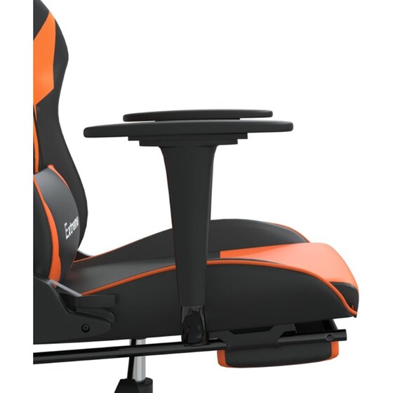 Καρέκλα Μασάζ Gaming VIDAXL Καρέκλα με Υποπόδιο από Τεχνητό Δέρμα - Μαύρο image 8