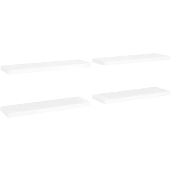 Ράφια Τοίχου VidaXL από Κυψελωτό MDF 80x23.5 cm 4 Τμχ - Λευκό image 0