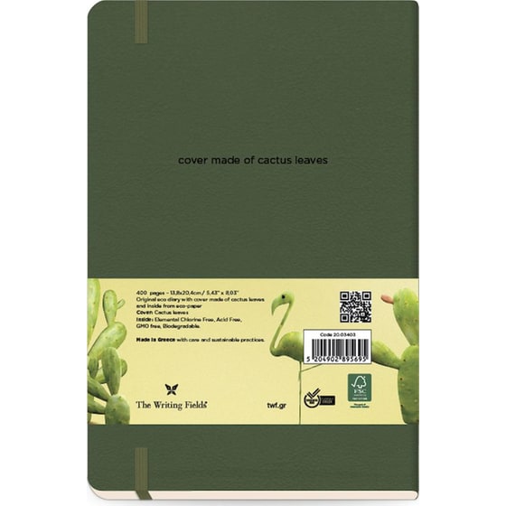 Ημερολόγιο Ημερήσιο 2026 The Writing Fields I Love Cactus 3400 Cactus Leaves image 2