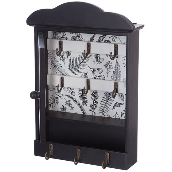 Κλειδοθήκη Τοίχου Spitishop 20x5.5x28.5 cm - Μαύρο image 1