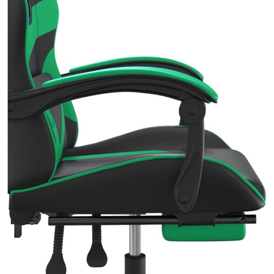 Καρέκλα Gaming VIDAXL 3143857 με Υποπόδιο από Τεχνητό Δέρμα - Μαύρο image 5