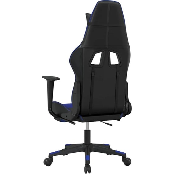 Καρέκλα Gaming VIDAXL 345457 με Υποπόδιο από Τεχνητό Δέρμα - Μαύρο image 4