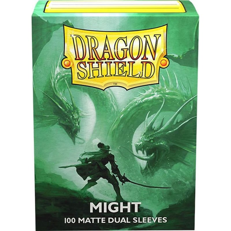 Might Dragon Shield Standard Size Matte Dual Sleeves (100 Sleeves)