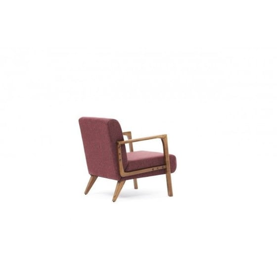 Πολυθρόνα 24mall Caesar από Ύφασμα/Ξύλο 69x80x83 cm - Κόκκινη image 1
