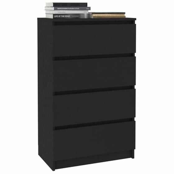 Συρταριέρα Vidaxl Από Μοριοσανίδα 60x35x98.5 cm - Μαύρο image 3