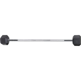 Ίσια Μπάρα Σταθερού Βάρους 45kg Amila 84728 από Ατσάλι με Εξάγωνους Δίσκους από Λάστιχο