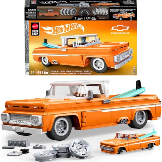 Mattel Hot Wheels Brick Shop Σετ Κατασκευής Elite Series Custom ’62 Chevy Pickup 1:16 (858 Κομμάτια) (JFT20) image 1