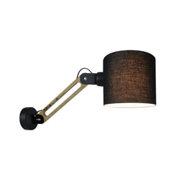 Απλίκα Τοίχου Homelighting Angona 77-3655 Ξύλινη 55x18x11 cm - Καφέ/Μαύρη