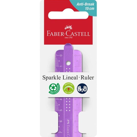 Χάρακας Faber-Castell Sparkle Άθραυστος 15 cm (1 Τεμάχιο) image 6