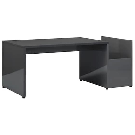 Τραπεζάκι Σαλονιού VidaXL από Μοριοσανίδα 90x45x35cm - Γκρι image 2