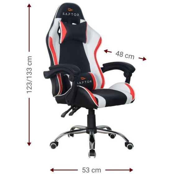 Καρέκλα Gaming Raptor Goro από Μέταλλο και Τεχνητό Δέρμα - Πολύχρωμη image 4