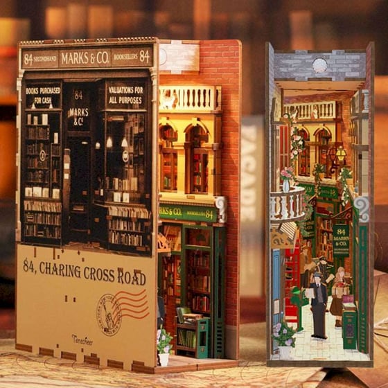 DIY 3D Puzzle Book Nook Kit Βιβλιοστάτης - 84 Charing Cross Road image 5