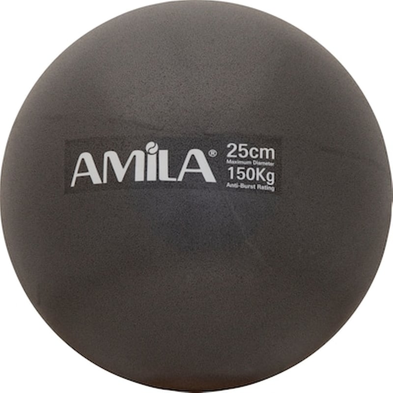 AMILA Μπαλάκι Γυμναστικής Amila Κατάλληλη για Pilates 0.10 kg 25 cm από PVC - Μαύρο