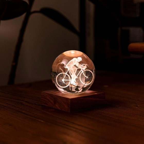 Διακοσμητικό&nbsp;Gingko Crystal&nbsp;Light&nbsp;3D&nbsp;Cyclist image 5