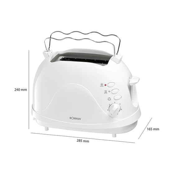 BOMANN TA 246 CB 2 Θέσεων 700W Λευκό Φρυγανιέρα image 1