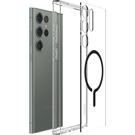 Θήκη Samsung Galaxy S23 Ultra - Spigen Ultra Hybrid Metal Ring MagFit - Μαύρο image 1