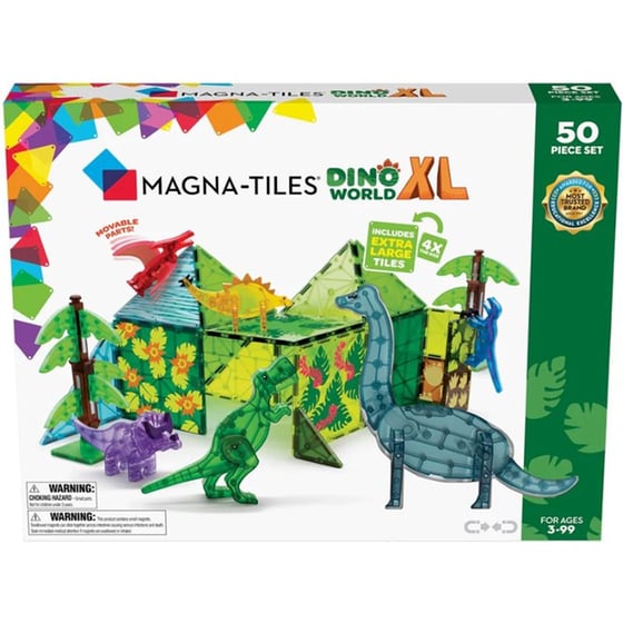 Magna-Tiles® Dino XL World Μαγνητικό Παιχνίδι Κατασκευών - 50 Κομμάτια (22850) image 0